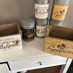 Wedding Sunflower Boxes, And Cans