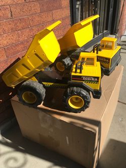 Vintage Tonka Mighty Diesel Dump Trucks – Set of 2