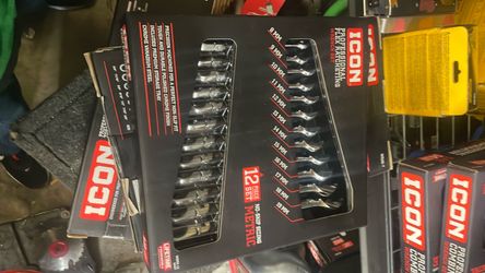 Icon, professional flex ratcheting wrench set. 12 pcs. Metric.