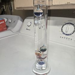 Glass Thermometer Art Works Great See Pics Really Cool