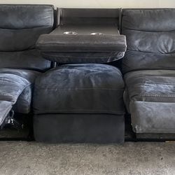 Power Reclining Sofa With Drop-down Table