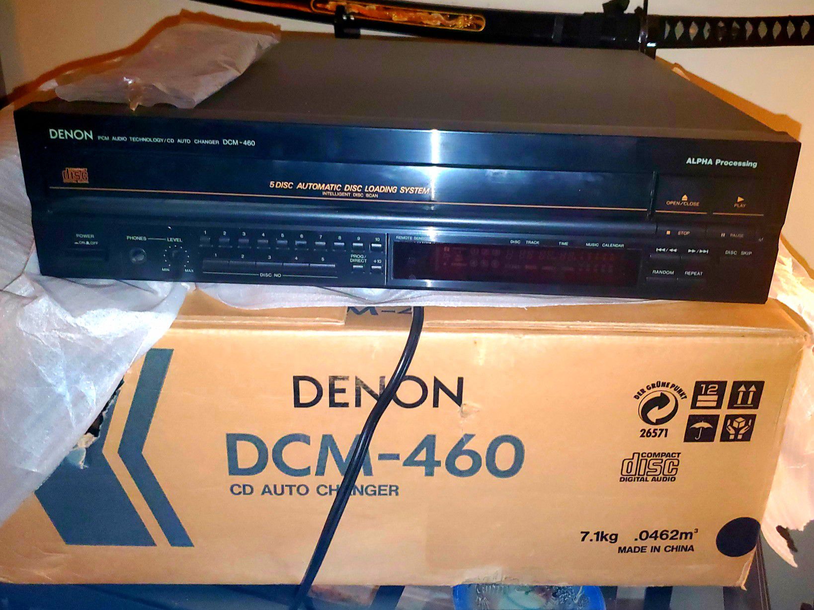 Denon DCM-460 CD Changer w/ Remote & Original Box