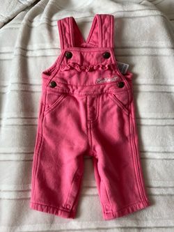 Carhartt Baby Girl Pink Overalls - 6 months