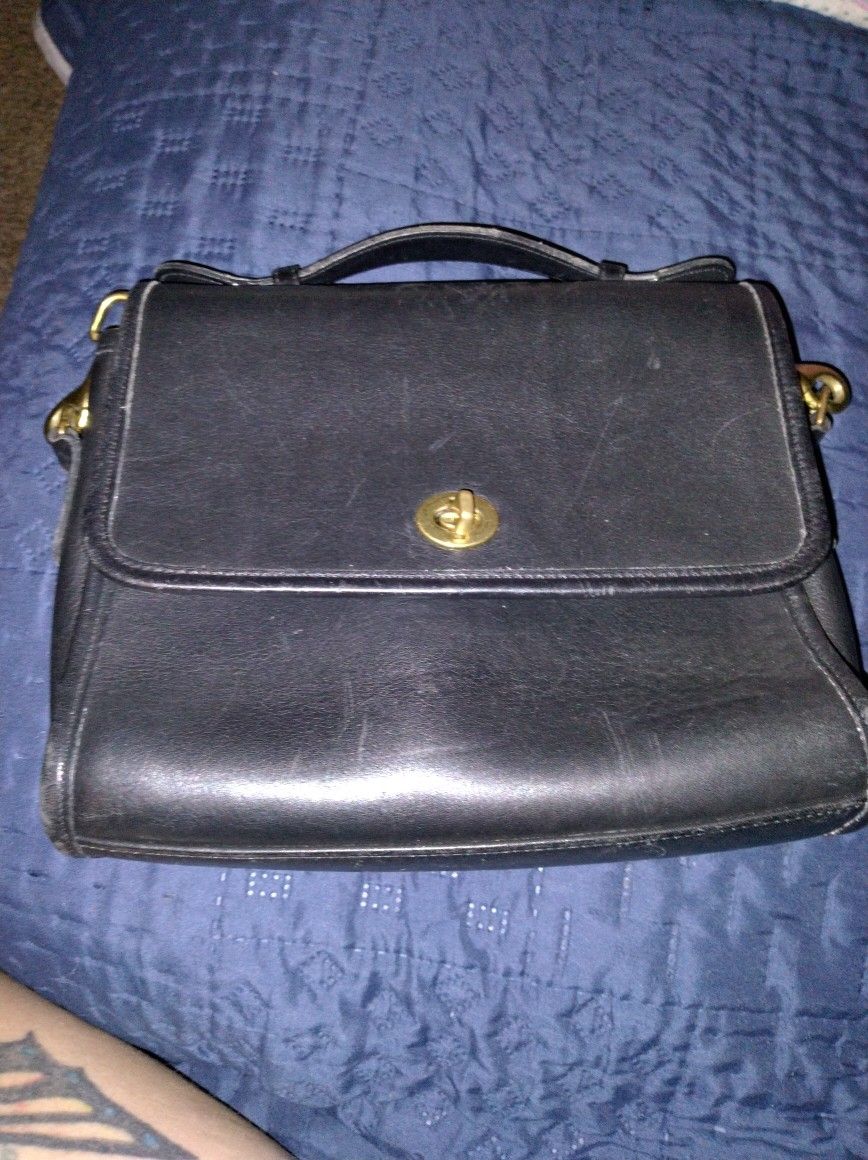Vintage COACH Willis 9927 Tanned Leather Satchel Handbag Crossbody