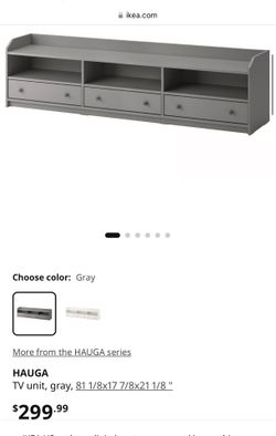 IKEA HAUGA Gray TV Unit