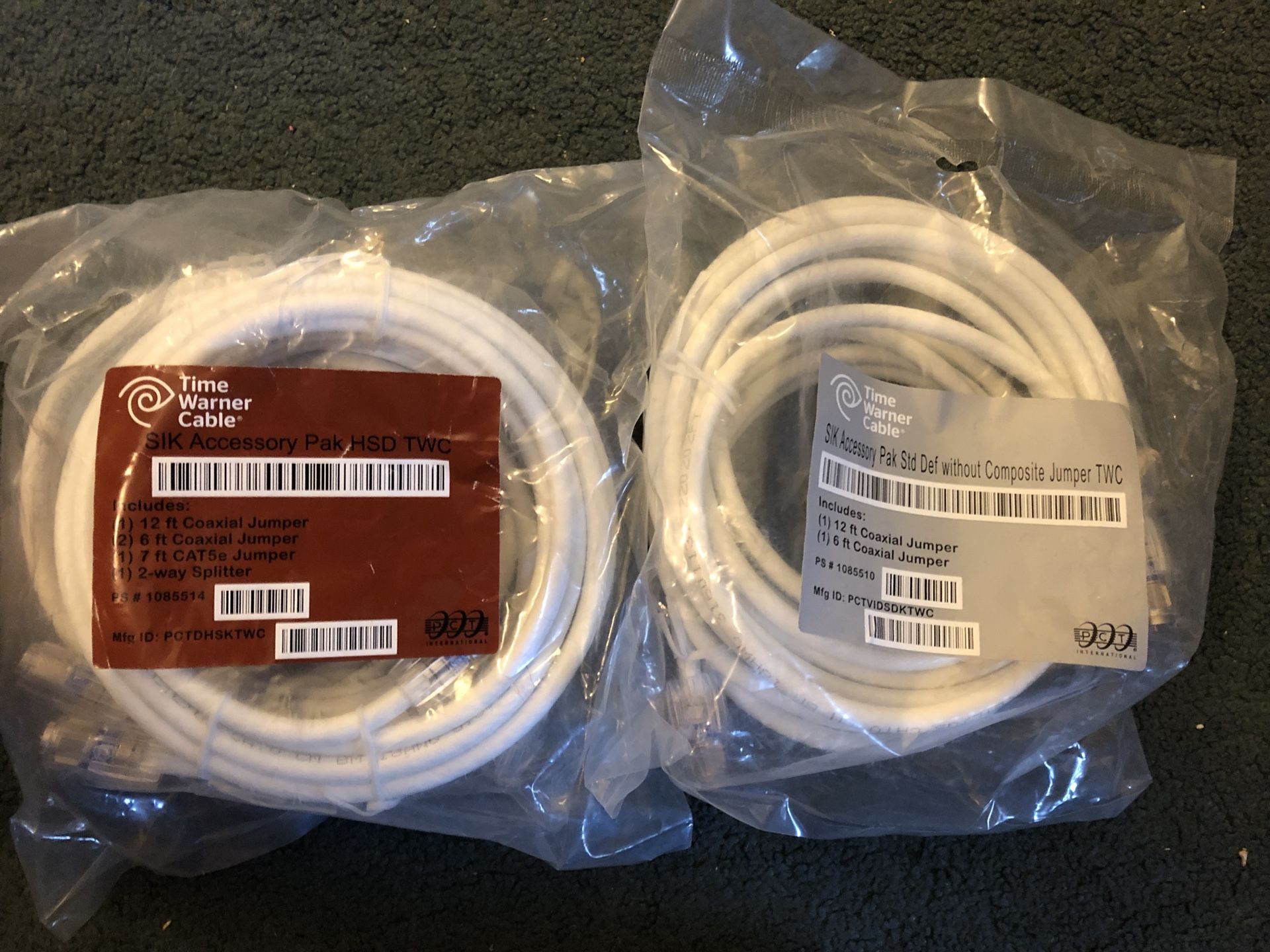 TWC SIK Accessory Pak HSD TWC (Coaxial Jumper, CAT5e, & 2-Way Splitter)