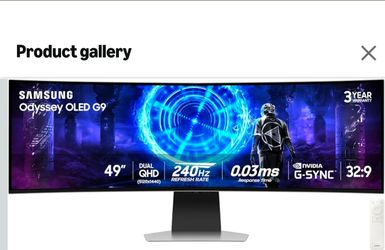 Samsung Odyssey OLED G9 G95SD 49” Curved UltraWide Gaming Monitor