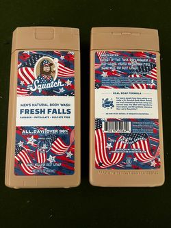Dr. Squatch Fresh Falls Body Wash 14 oz Patriotic Edition Lot of 2 NEW