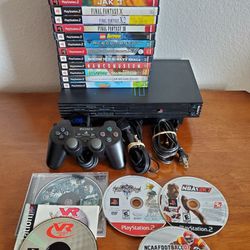 Playstation 2 With 17 Games