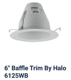 6" Baffle Trim By Halo

