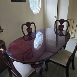 Cherrywood Dining Table And Chairs