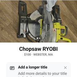 Chopsaw Ryobi.