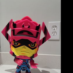 Marvel Jumbo Funko POP! Galactus with Silver Surfer (Black Light Version) vinyl figure.