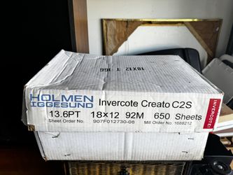 Holmen Iggesund Invercote Creato C2S Premium Cardstock – 650 Sheets