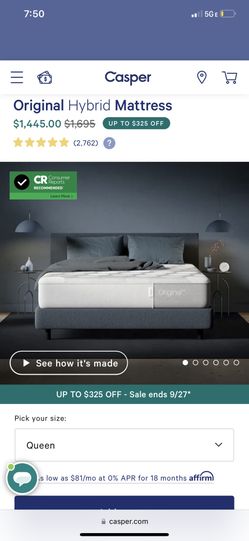 Queen Casper Mattress And Box Spring