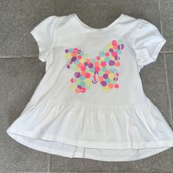 4T Peplum Butterfly T-Shirt