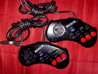 Sega Genesis / Mega Drive Competition Pro Series II Turbo Controllers (Bundle of 2)