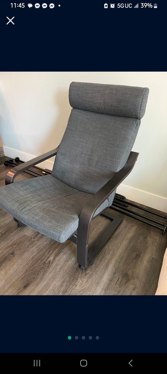IKEA POÄNG
Armchair, black-brown/Hillared anthracite