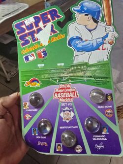 1990 spectra Star collectible action marbles set 3 Benito santiago