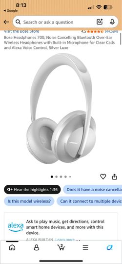Bose Headphones 700 Silver Luxe