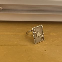 Gold 10k Ace Card Ring Size 9