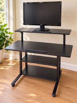 2-Piece Like NEW Rolling Computer Desk / Portable Workstation