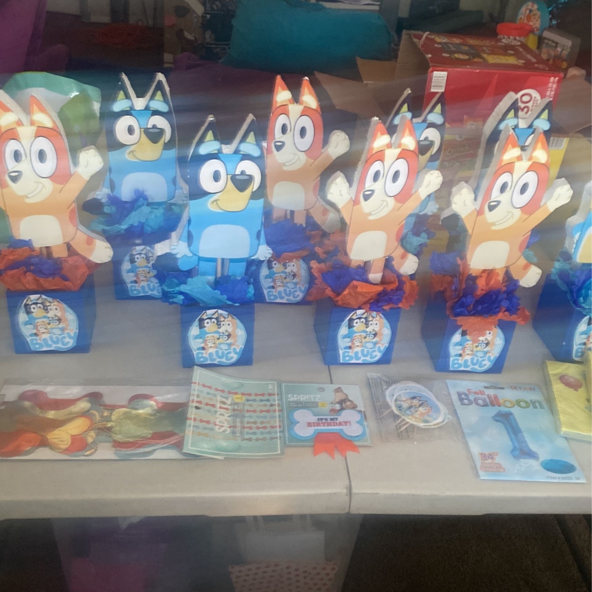 Bluey Party Decor Center Pieces
