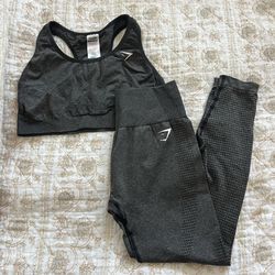 Gymshark Vital Seamless Workout Set Charcoal