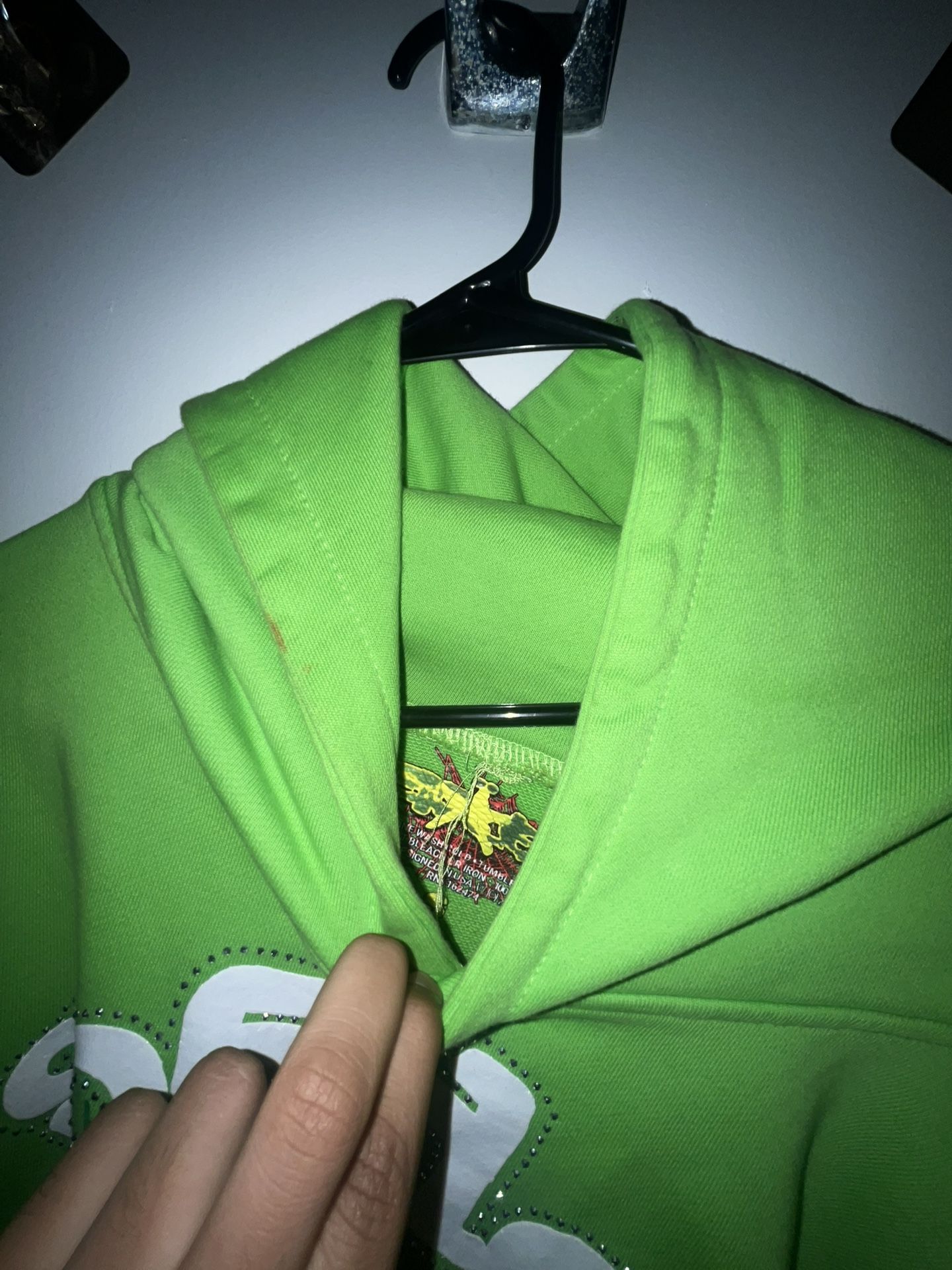 Slime Green Sp5derhoodie