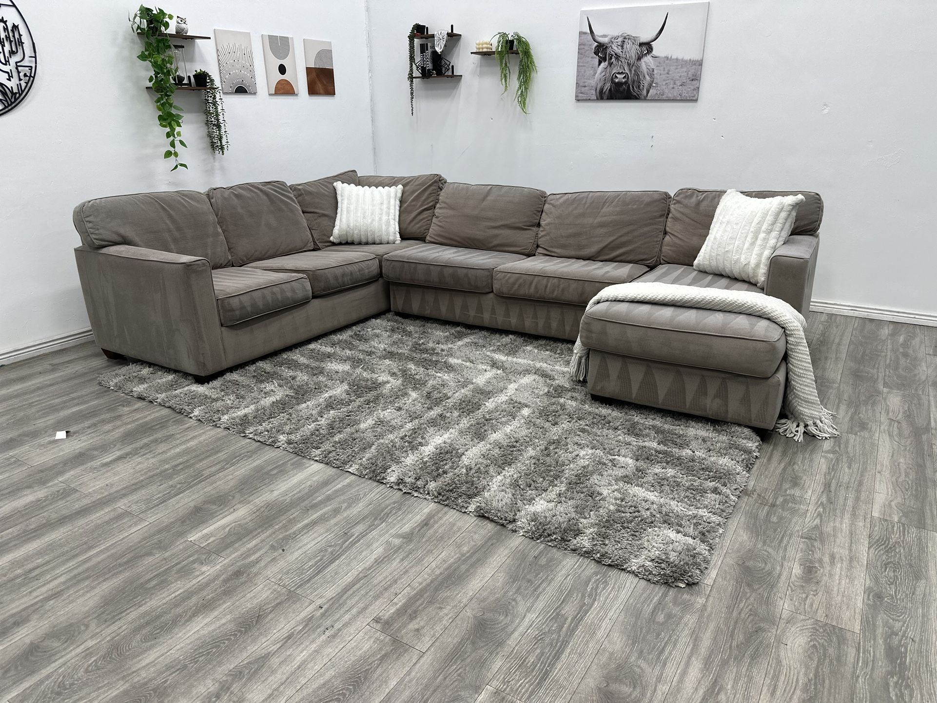 Grey Sectional Couch - Free Delivery