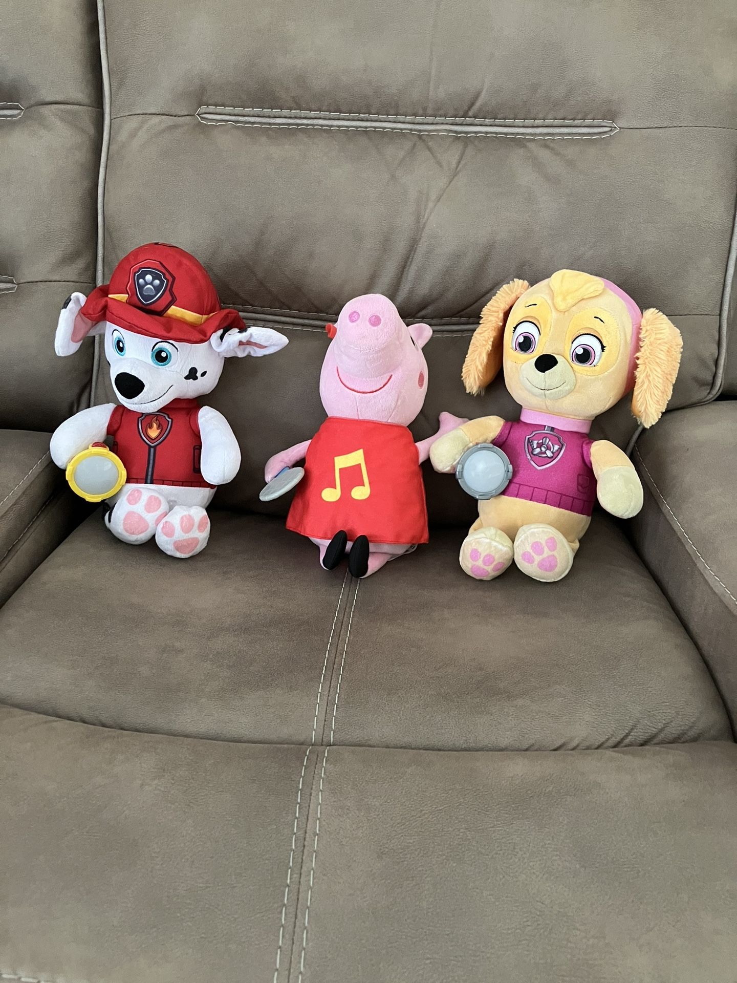 ALL 3 - Paw Patrol Marshall, Paw Patrol Sky and Peppa Pig Plus BONUS For $20