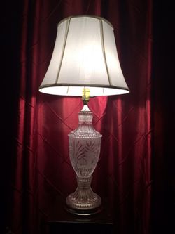 Antique 24% Lead Crystal Lamp