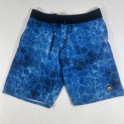 Pelagic Hydro-Lite Mens Blue Swim Trunks Board Shorts Size 32 Fishing Surf