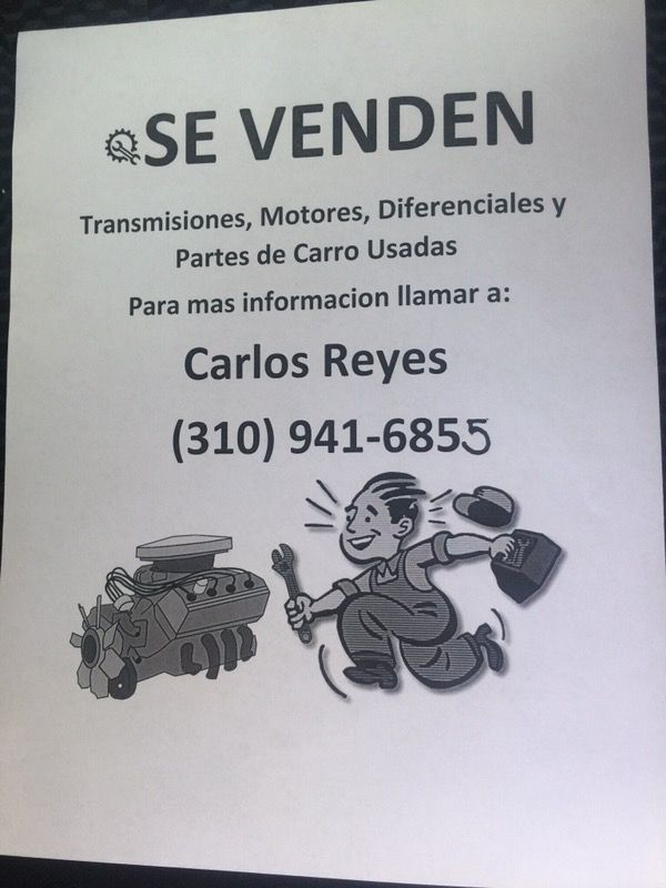 Se venden motores y transmisiones