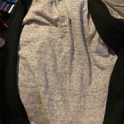 Boys Gray Thermal Very Soft Size 10/12