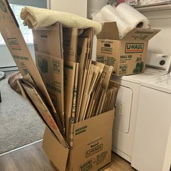 Uhaul Moving Boxes + Bubble Wrap 