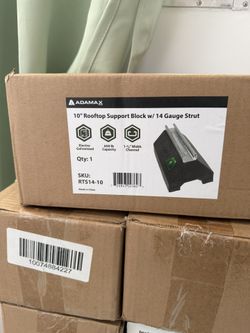 /ADAMAX 10" Rooftop Support Block w/ 14 Gauge Strut