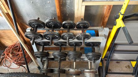 Dumbbells with rack