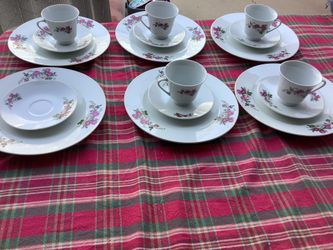 China Plate & Tea Set (5 Complete Set)