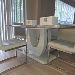 Marble Kitchen Table With 4 Chairs