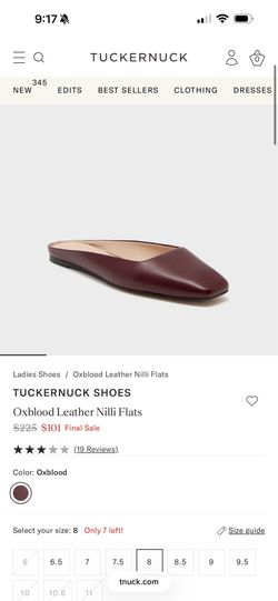 Brand new from Tuckernuck, never worn!   TUCKERNUCK SHOES Oxblood Leather Nilli Flats Color - Oxblood, it’s a muted gorgeous burgundy color   Size 7