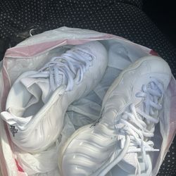 Wore Once Nike Air Foamposite One Triple White