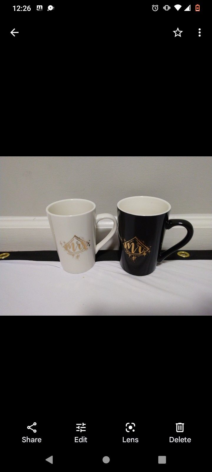 Mr And Mrs Cups - Brand New