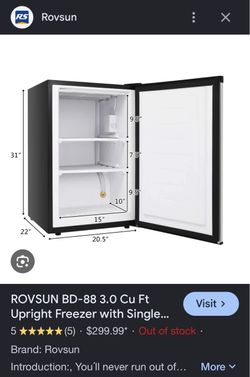 Rovsun 3.0 Cu Ft Upright Freezer