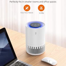 AIR PURIFIER FOR HOME ALLERGENS SMOKE POLLEN PETS HAIR - WHITE