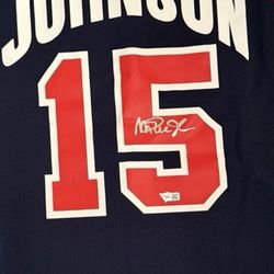 MAGIC JOHNSONS SIGNED AUTO AUTOGRAPHED TEAM USA Mitchell & Ness Authentic Jersey Fanatics Coa Super Rare 