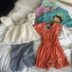 Girls Mixed Lot:  2 outfits and 3 onesies. Never worn 12 months