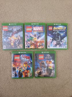 Set of Lego Xbox One Video Games. The Hobbit, Marvel
