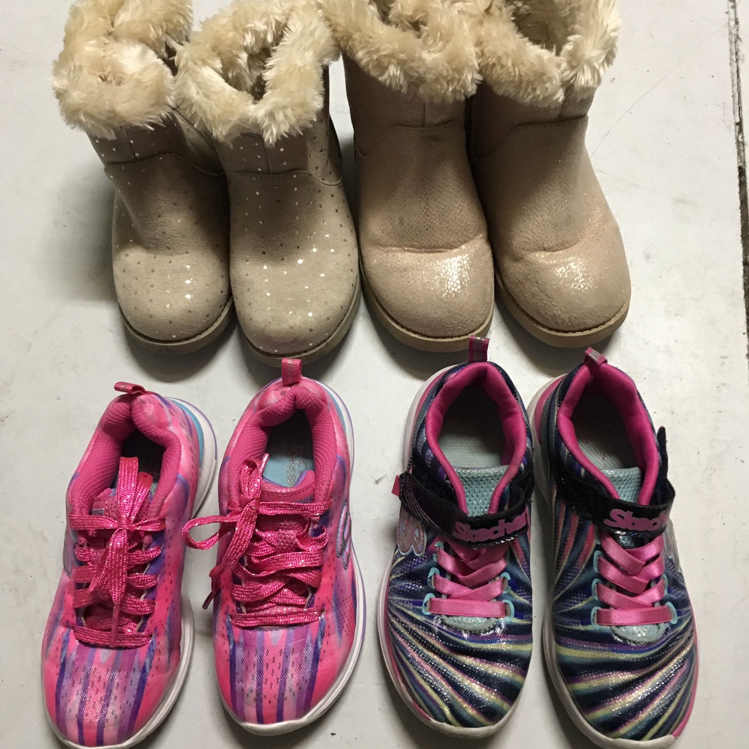 Skechers Girls Athletic Shoes And Cat And Jack Winter Boots