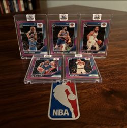 Knicks Starting 5!! NBA CHAMPIONS Donruss Optic Pink Velocity NY KNICKS